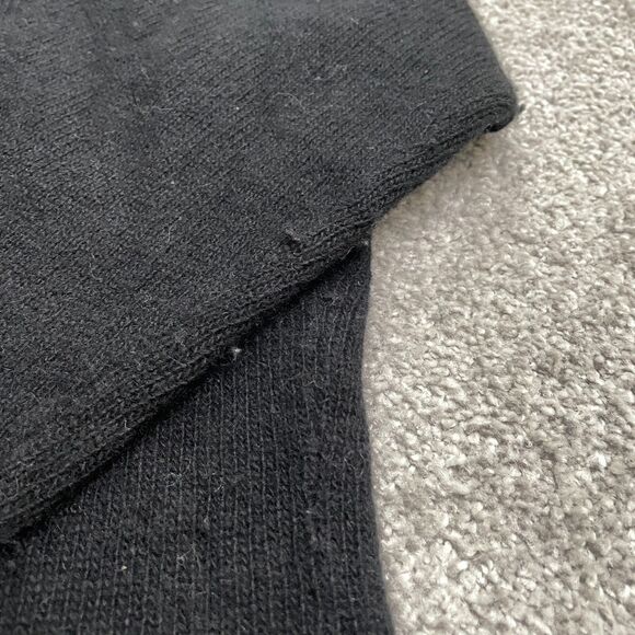 J. Crew Sweater Womens Medium Black Crew Neck Button Wool Rabbit Hair Cashmere - Picture 12 of 13